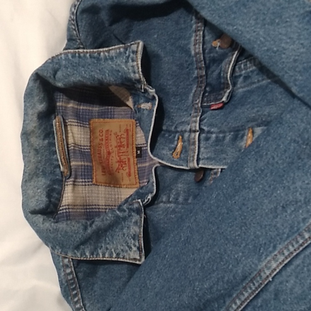 SALE! Levi's Strauss & Co. Denim Vintage Trucker Jacket W Blanket Lining Sz.M - Picture 12 of 13